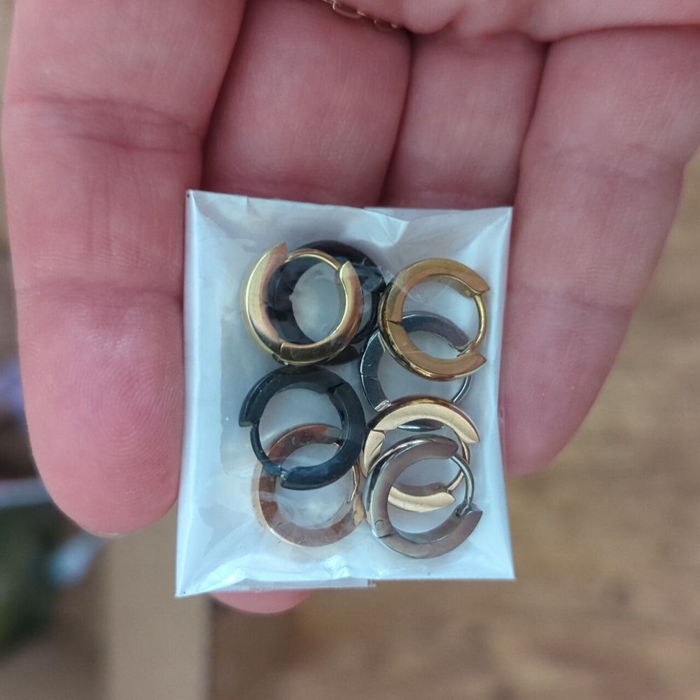 Small hoop earrings